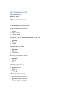 Soal Ujian Kenaikan Kelas 1 SD Bahasa Indonesia PDF