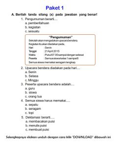 Persiapan UTS Bahasa Indonesia Kelas 2 Semester 2 Akses Mudah Soal Latihan