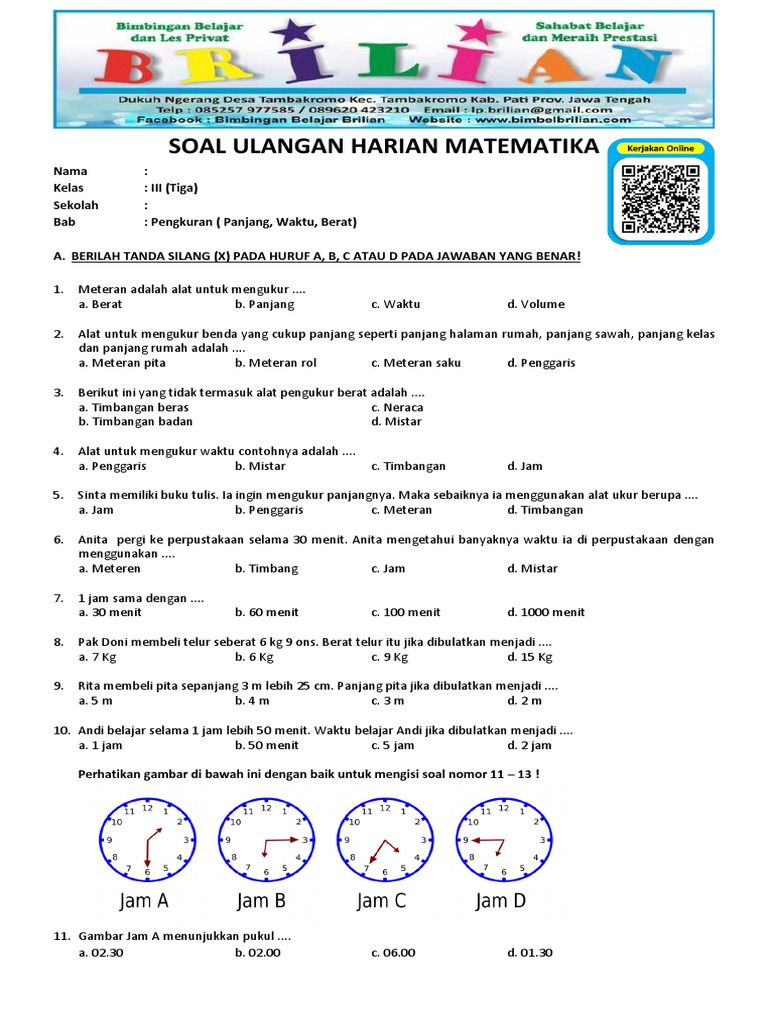 7 Rahasia Cepat Memahami Contoh Soal Matematika Tentang Jam Kelas 3 SD Agar Anak Pintar