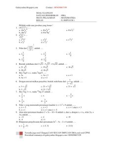 Soal Ukk Matematika Kelas X Smk Semester Genap