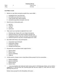 Soal Penilaian Harian Kelas 4 PDF