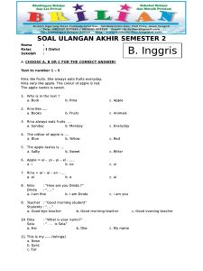 Soal Uas Bahasa Inggris Kelas 2 Semester 1 Dalchaebi