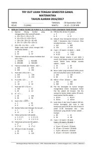 Latihan Soal UTS Tema 3 Kelas 5
