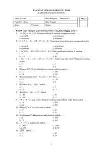 Soal Uts Matematika Sd Kelas 5 Semester 1 Kurikulum 2013