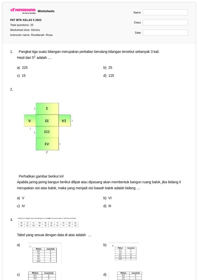 50 lembar kerja Mengukur Volume untuk Kelas 3 di Wayground Gratis 50 lembar kerja Mengukur Volume untuk Kelas 3 di Wayground Gratis