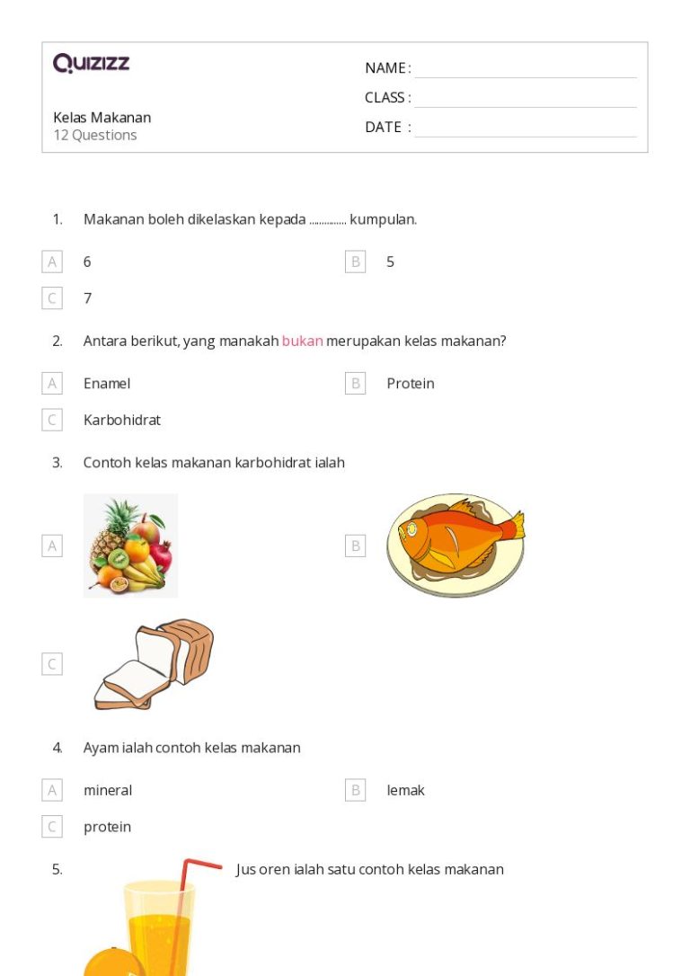 5 Contoh Soal Materi Makanan Sehat Kelas 3 SD Siap Cetak, Wajib Dicoba 5 Contoh Soal Materi Makanan Sehat Kelas 3 SD Siap Cetak, Wajib Dicoba