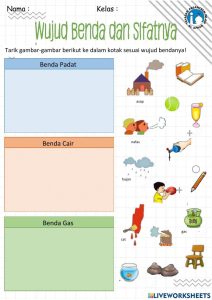 Worksheet B Indonesia Wujud Benda dan Sifatnya Anatomi