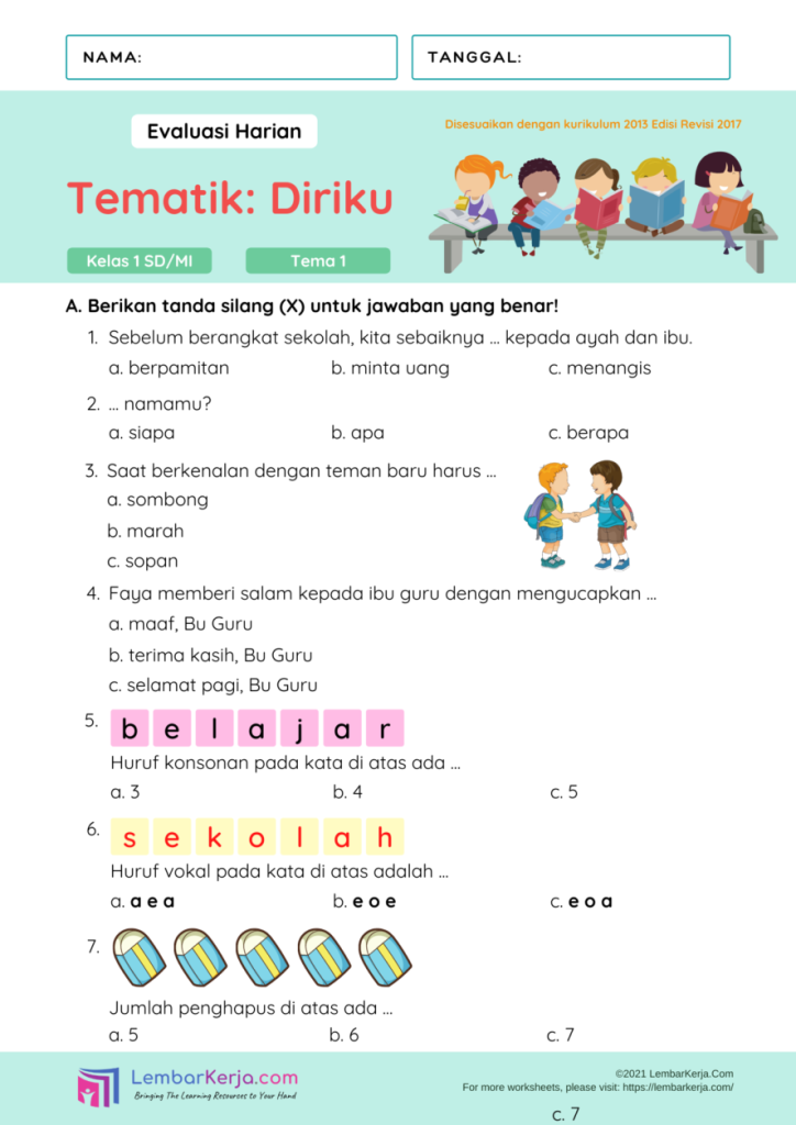 Wajib Tahu Daftar Modul Soal Tematik Tema 3 Subtema 1 Kelas 5 dari Bimbel Brilian