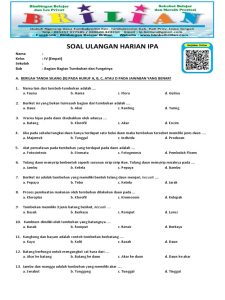 Petualangan Mengenal Bagian-Bagian Tumbuhan Fondasi Kehidupan di Kelas