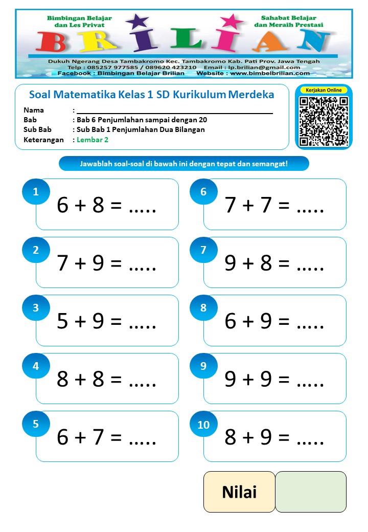 7 Contoh Soal Matematika Kelas 1 SD tentang Bilangan dan Penjumlahan yang Wajib Dikuasai Anak 7 Contoh Soal Matematika Kelas 1 SD tentang Bilangan dan Penjumlahan yang Wajib Dikuasai Anak