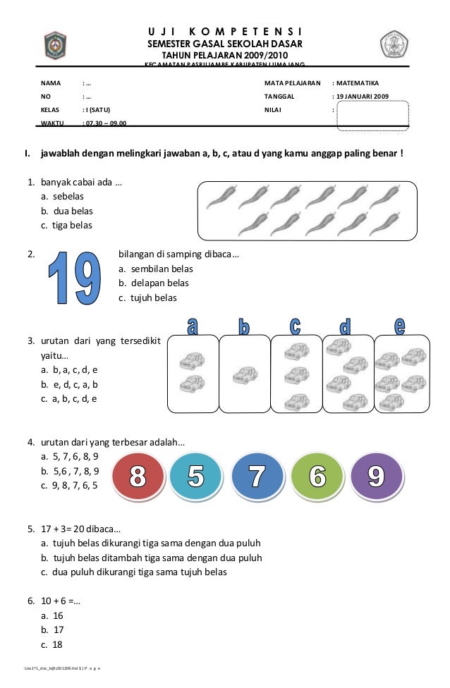 Bank Soal Kelas 1 SD Tema 4 Keluargaku Bank Soal Kelas 1 SD Tema 4 Keluargaku