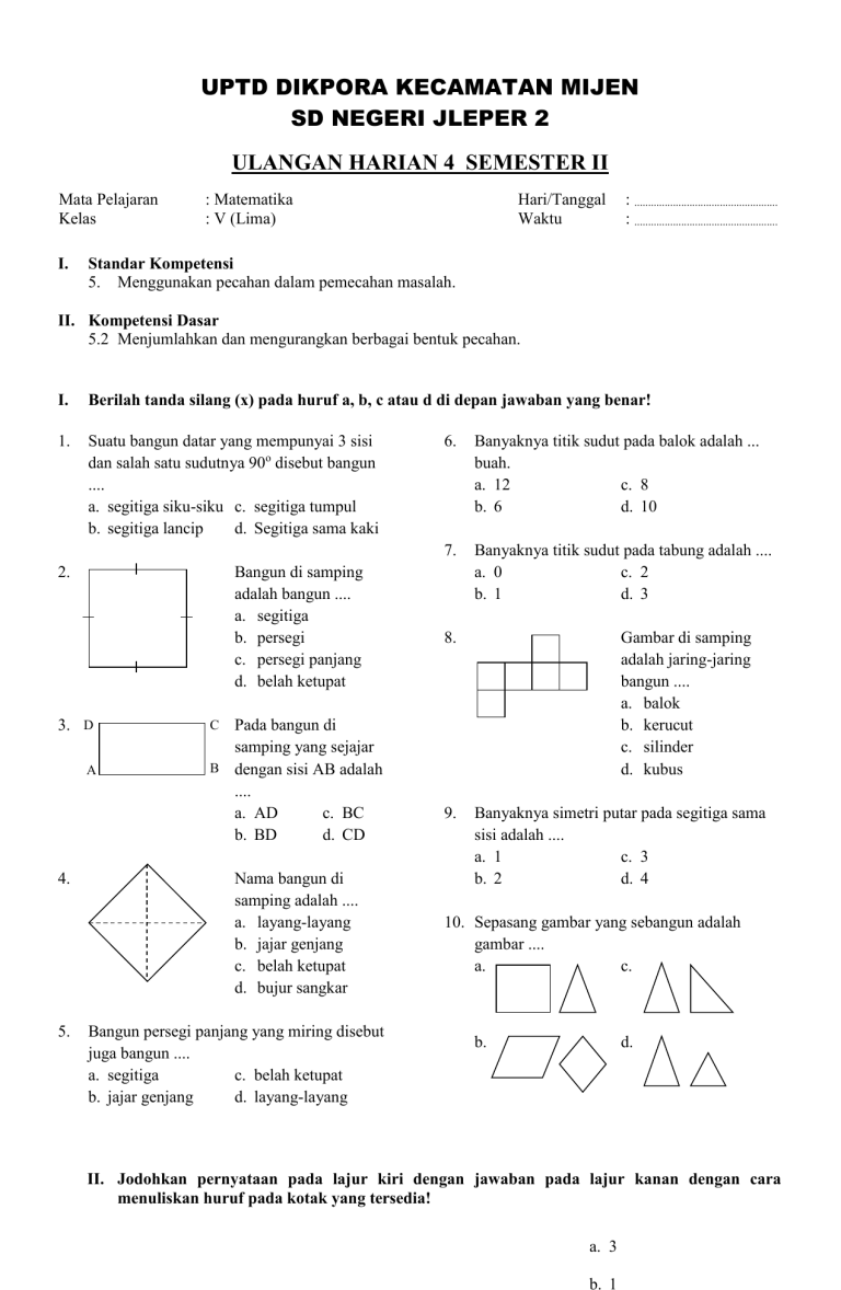 7 Trik Mudah Belajar Contoh Soal Matematika Bangun Ruang Kelas 1 SD yang Ternyata Menyenangkan
