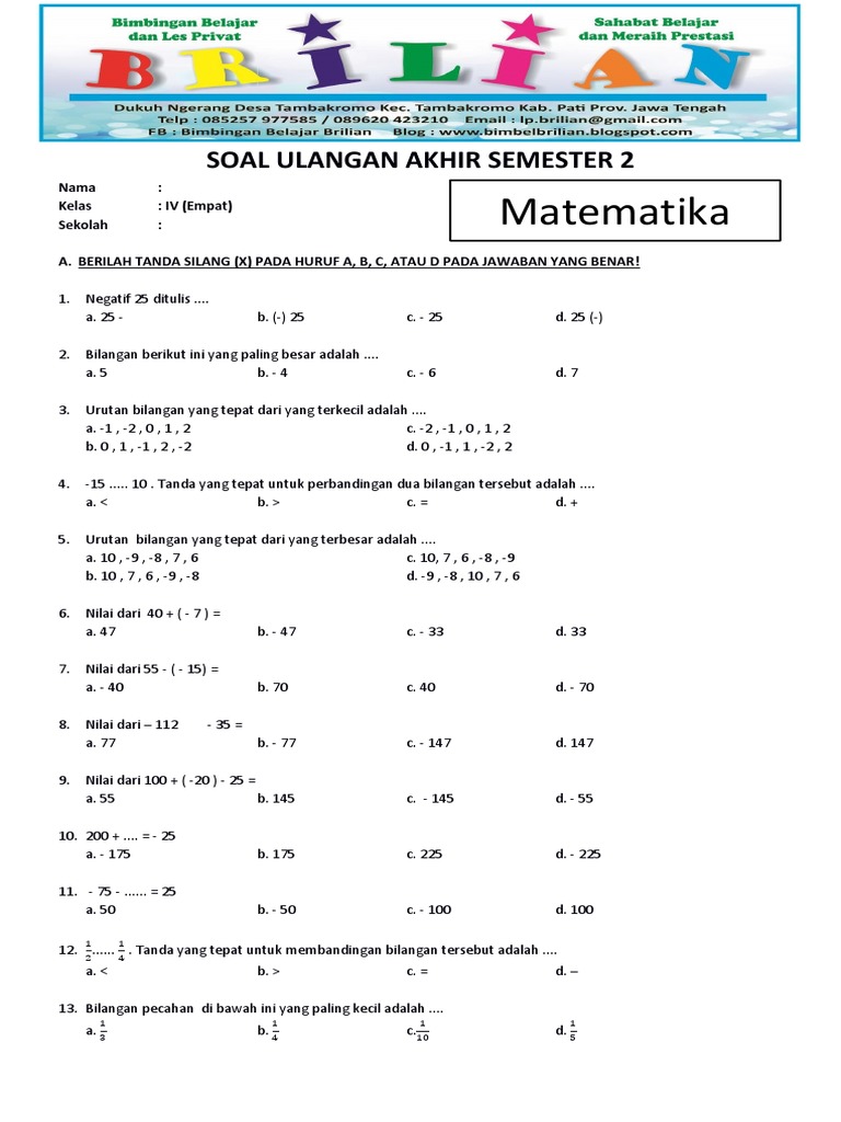 Akhirnya jawaban soal matematika kelas 4 halaman 55 semester 2 Bantu Lulus PTS SMP