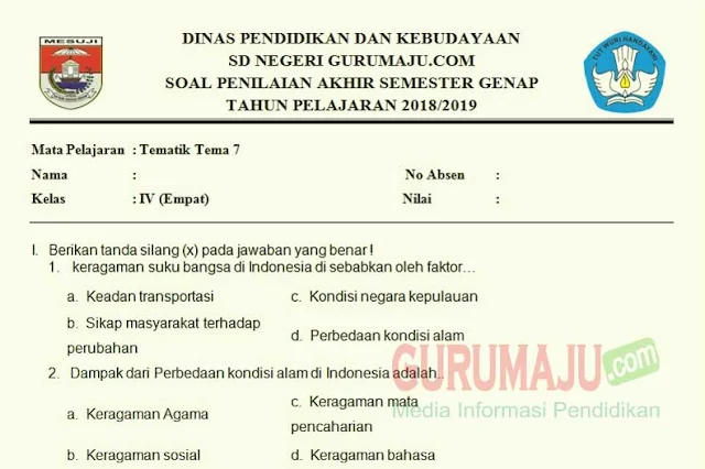 Terbukti! 7 Tips Cepat Dapatkan Jawaban Soal UAS UKK Kelas 4 Tema 7 Tanpa Salah