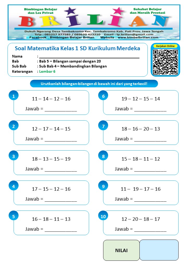 Ternyata Ini Rahasia Contoh Soal Matematika Anak SD Kelas 1 yang Bikin Otak Cepat Cerdas Ternyata Ini Rahasia Contoh Soal Matematika Anak SD Kelas 1 yang Bikin Otak Cepat Cerdas