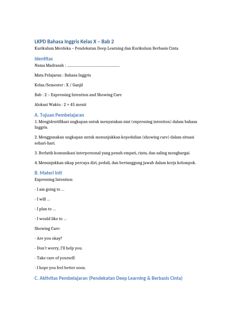 contoh soal main idea kelas x bahasa inggris semester 1