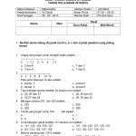 Soal uts matematika kelas 3 semester 1 DOC