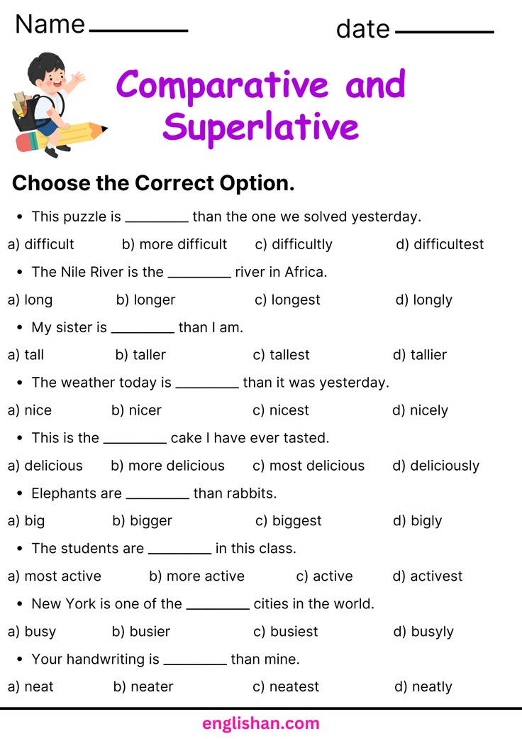 Latihan soal comparative and superlative untuk anak kelas 3 sd Bikin Medsos Jadi Utama Latihan soal comparative and superlative untuk anak kelas 3 sd Bikin Medsos Jadi Utama
