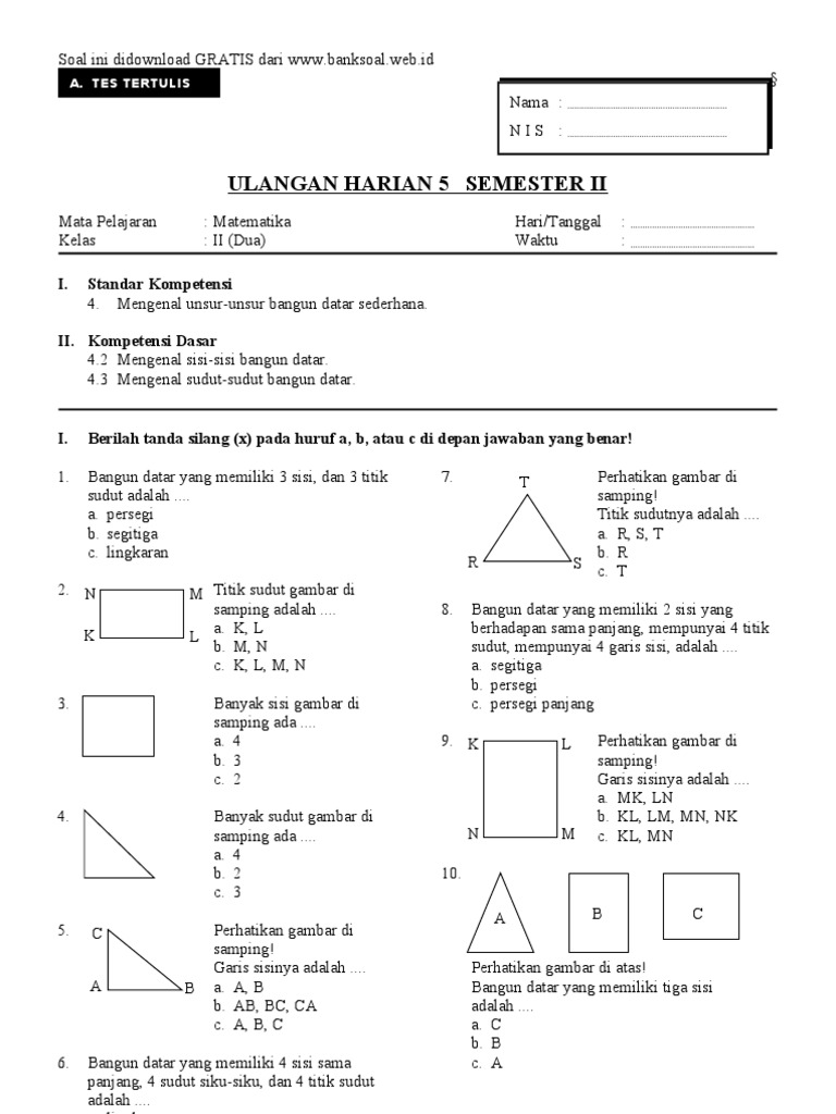 Latihan soal essay matematika kelas 2 sd semester 2 ini terbukti ampuh tingkatkan nilai Latihan soal essay matematika kelas 2 sd semester 2 ini terbukti ampuh tingkatkan nilai