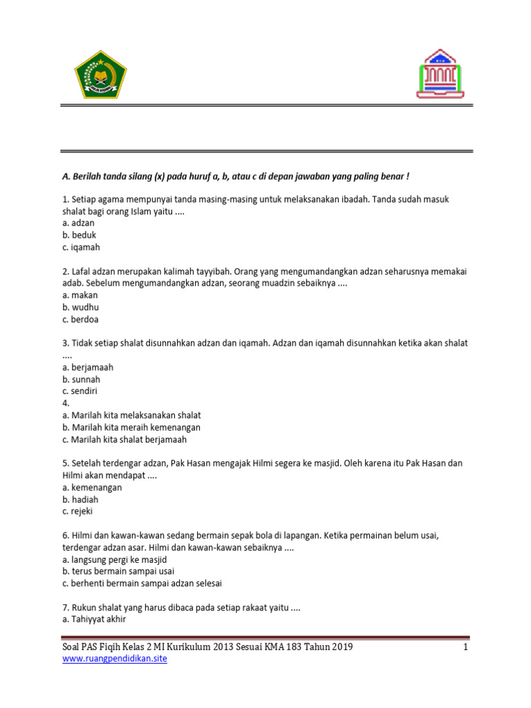 Rahasia Lulus Ujian dengan Kumpulan soal fiqih kelas 2 semester 1 yang Wajib Tahu Rahasia Lulus Ujian dengan Kumpulan soal fiqih kelas 2 semester 1 yang Wajib Tahu