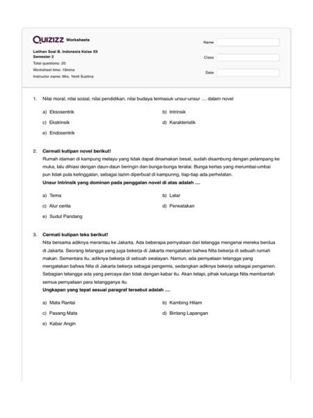 Rahasia Nilai Tinggi dengan Contoh Soal Bahasa Indonesia Kelas 12 Semester 2 Terbaru
