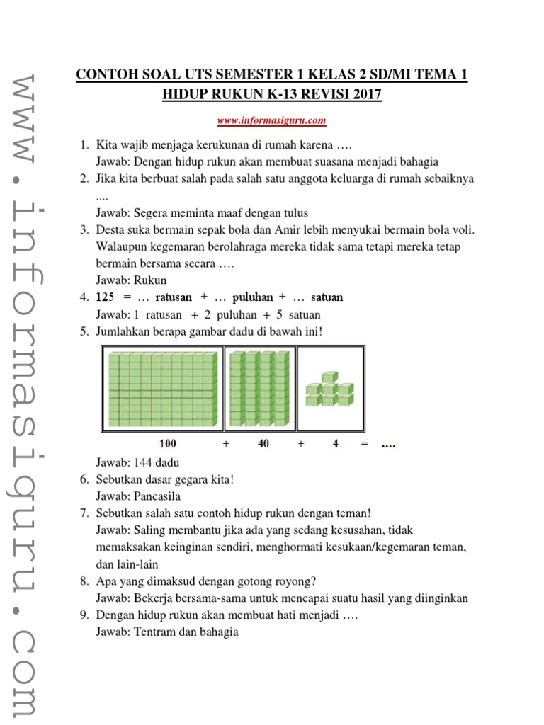 Wajib Tahu! 3 Rahasia Latihan Soal UTS Semester 1 Kelas 2 Agar Anak Juara Wajib Tahu! 3 Rahasia Latihan Soal UTS Semester 1 Kelas 2 Agar Anak Juara